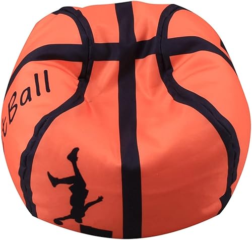 Miniatura 60 de LMYOVE Funda para puf de almacenamiento de animales de peluche (sin relleno, funda para silla de puf de voleibol para niños, para almacenamiento,