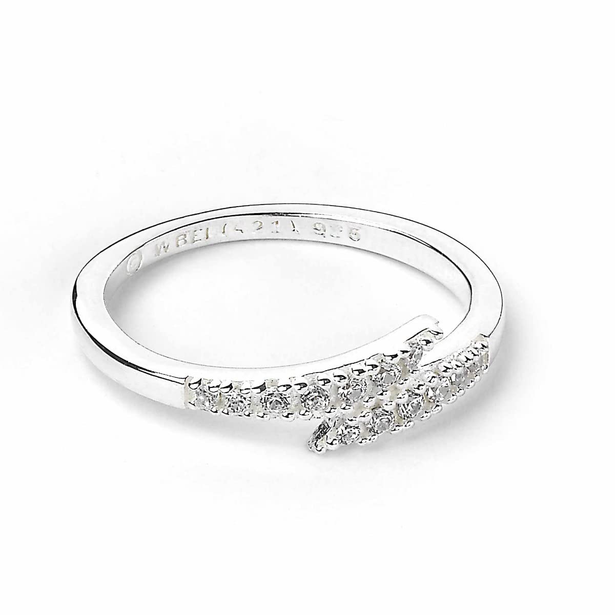 Harry PotterSterling Silver Lightning Bolt Ring with Crystals Size - XL