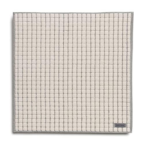 möve Eden Badteppich mit Kästchenstruktur 60 x 60 cm aus 100 % Baumwolle,...