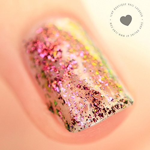 Image of ILNP Neon Rosebud - Fuchsia, Green, Gold Ultra Chrome Color Shifting Flakie Nail Polish