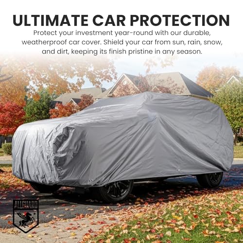 AllGuard Weatherproof Light Car Cover for SUV & Off-Road Vehicles – Size SU00 – All-Weather, Scratch-Resistant – Full Exterior Outdoor Cover, Must-Have Automobile Accessories by AllGuard - Image 2