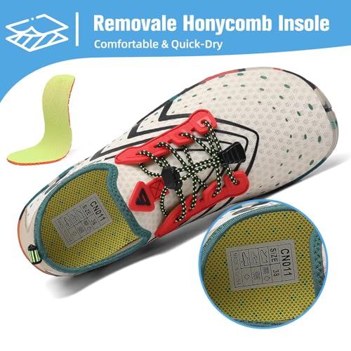 Image of Mishansha Water Shoes for Women Men, Quick-Dry Barefoot Swim Shoes with Drainage Holes, Lightweight Aqua Shoe for Beach Pool River Boating Yoga Walking