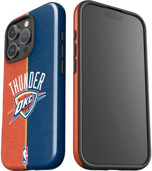 Skinit Impact Phone Case Compatible with iPhone 16 Pro Max - Officially Licensed NBA OKC Thunder Split Design