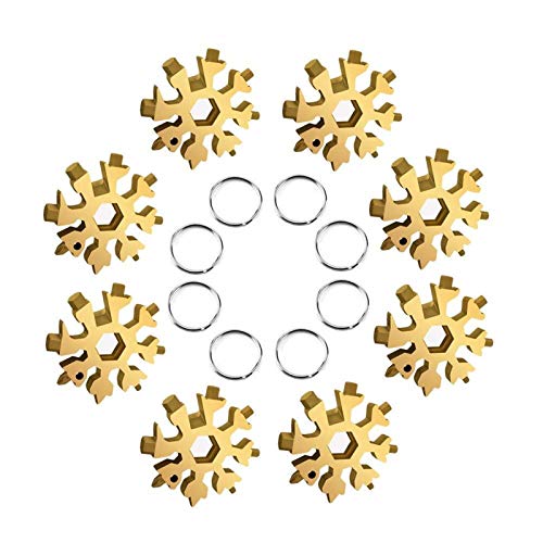 Schneeflocke Multi Tool 18-in-1 for Männer, Schlüsselanhänger/Bike/Keychain/Camping-Werkzeuge, Gadgets for Männer-Technologie, Flaschenöffner /
