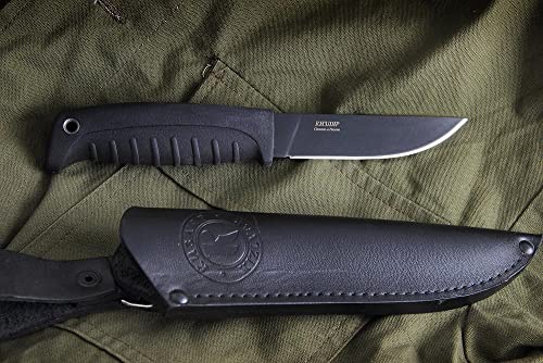 Kizlyar Original Messer — Nord Elastron Stealth — Camping Taschenmesser aus japanischem AUS8 Stahl Cover