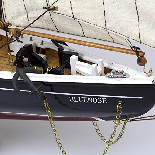 Modelo Yate Nariz Azul 80cm barco de vela miniatura náutica histórica 5