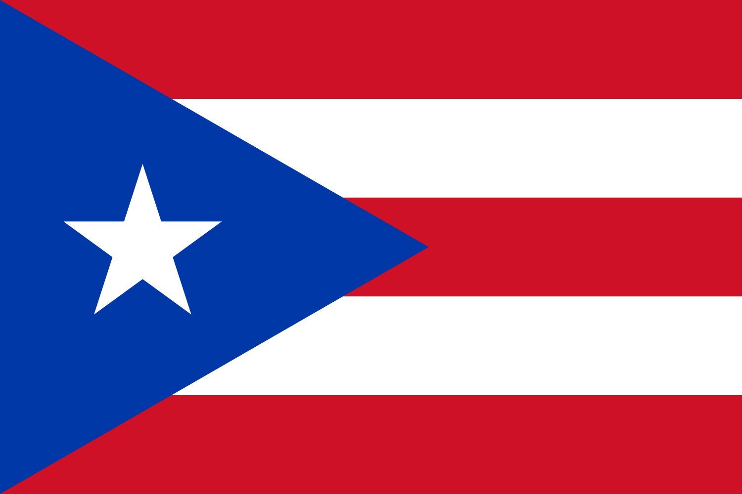 Drapeau Puerto Rico 1952-1995 grand format paysage pour mât
