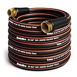 Flexibility Garden Hose,50ft x 5/8', No-Kink, Wear-Resistant & Freeze-Resistant, Flexible Water Hose, Rubber Hose With Male/Female Fittings,Working Pressure 200 PSI, Burst 600 PSI,3/4'' GHT