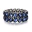 Oval-Sapphire Color Black-Tone
