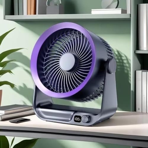 Ventilateur de table portable rechargeable ventilateur de bureau 4000mAh - 5