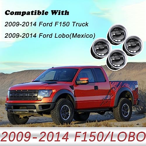 TQPONLY Dashboard AC Heater Air Duct Vent Louvre (4 Pcs) Compatible with 2009-2014 Ford F150 Lobo Interior Accessories Replaces CL3Z-19893-EA by TQPONLY - Image 4