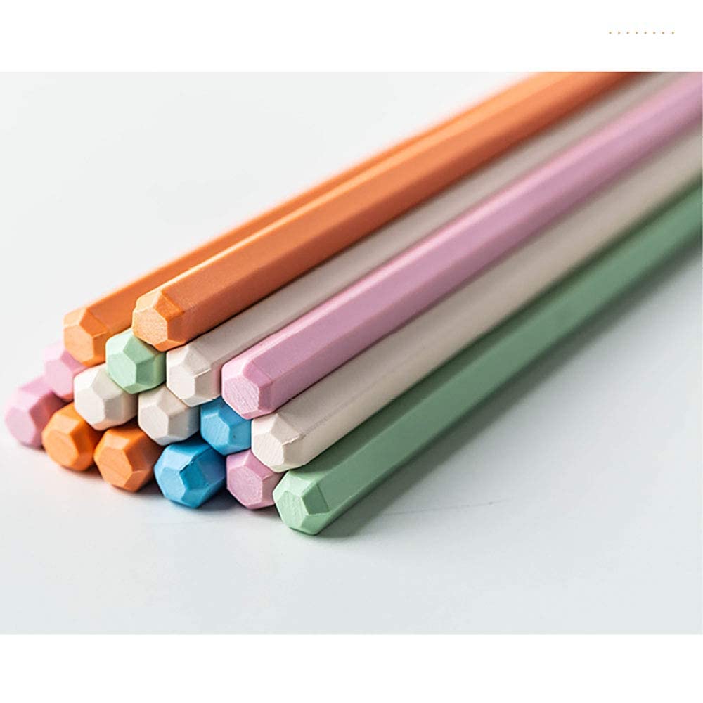 Baguettes réutilisables en Fibre de Verre, 5 Paires de Baguettes antidérapantes, Baguettes minimalistes japonaises et Chinoises, lavables au Lave-Vaisselle, Baguettes mul
