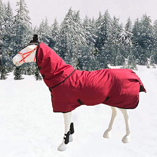 Couverture d'hiver pour chevaux résistante avec tissu 600D imperméable