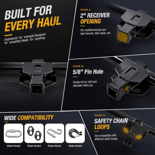 Class 3 Trailer Hitch 2" Receiver for 2004-2020 Toyota Sienna All by SUPJB-TUGX - Used condition - Image 3