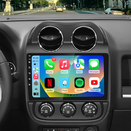 4G+64GB Android 13 Car Radio Stereo for Jeep Patriot Compass 2010-2016, 10