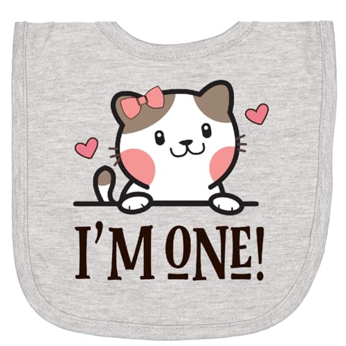 inktastic Babys 1st Birthday Kitty 1 Year Old Girl Newborn Bib