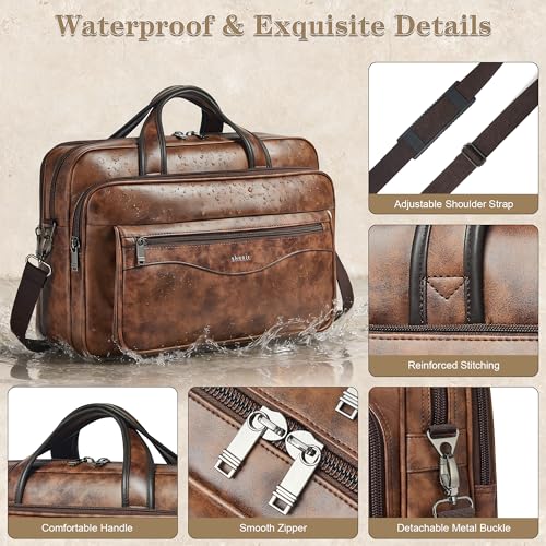 Image of Shrrie Vegan Leather Laptop Bag 17 to 17.3 Inch for Men and Women