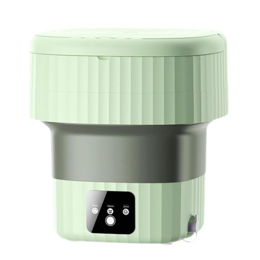 Machine A Laver Pliable, Mini Lave Linge Portable avec Essorage 9 L Lumière Bleue Vêtements Résistants Aux Enchevêtrements pour sous-Vêtements Et Petits Vêtements Green
