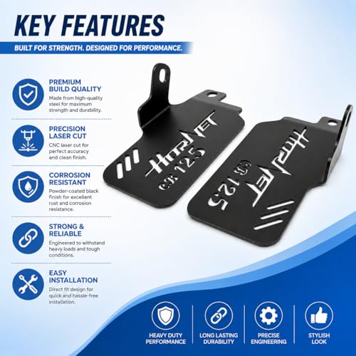 Image of Bike Foot Rest for Honda Hornet CB 125 Right Left Side Model's Heavy Metal