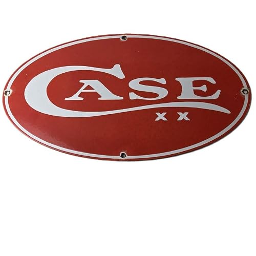 Vintage Case xx Knives Sign - Porcelain Advertisement Gas Pump Station Sign