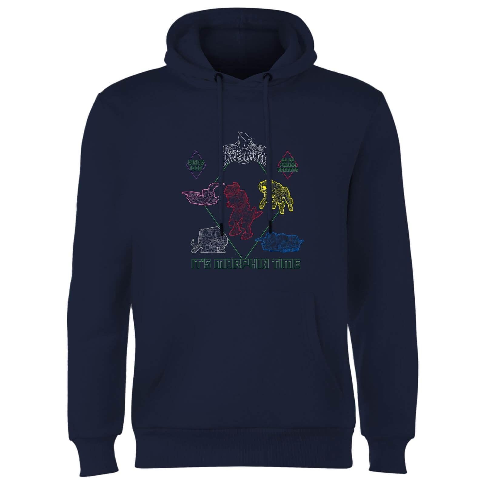 Zavvi Unisex Navy Official Power Rangers Dinozords Bluprint Adults Hoodie - L