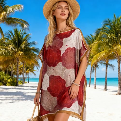 Parte superior de protección solar holgada estilo blusa de playa 4