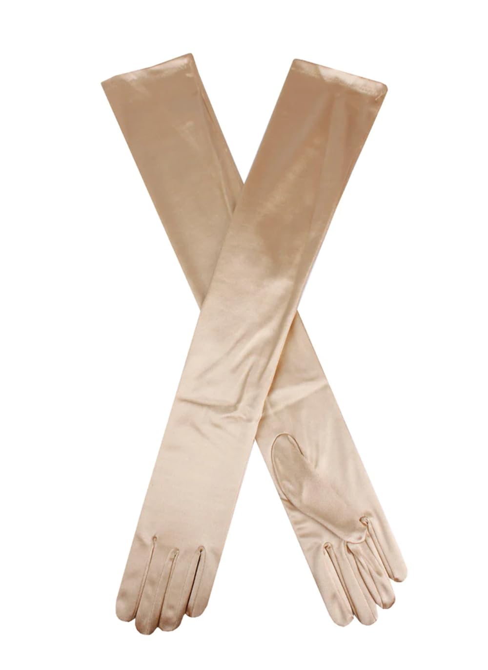 Dents Women's Long Satin Evening Gloves GOLD ONE