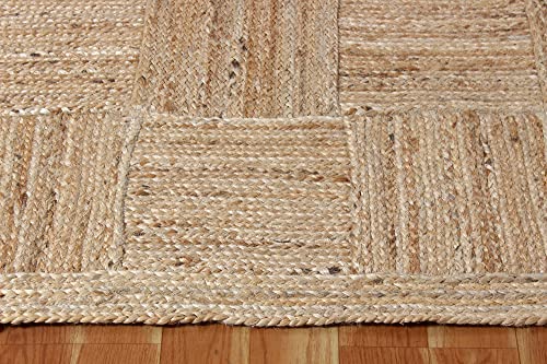 Tapete Trenzado de Yute Natural 2x3 Pies Beige miniatura 6
