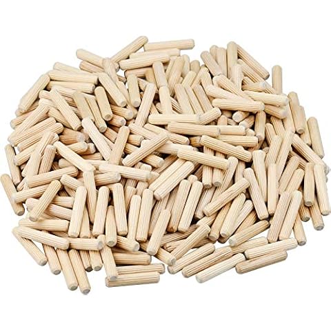 300 piezas Taco Madera Clavijas de Madera Espigas Corrugadas de Madera para Muebles Carpinteros Carpintería DIY Cover