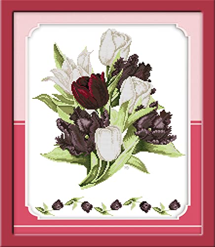 Kit d'art diamant tulipe violette 5D pour évacuer le stress et décorer
