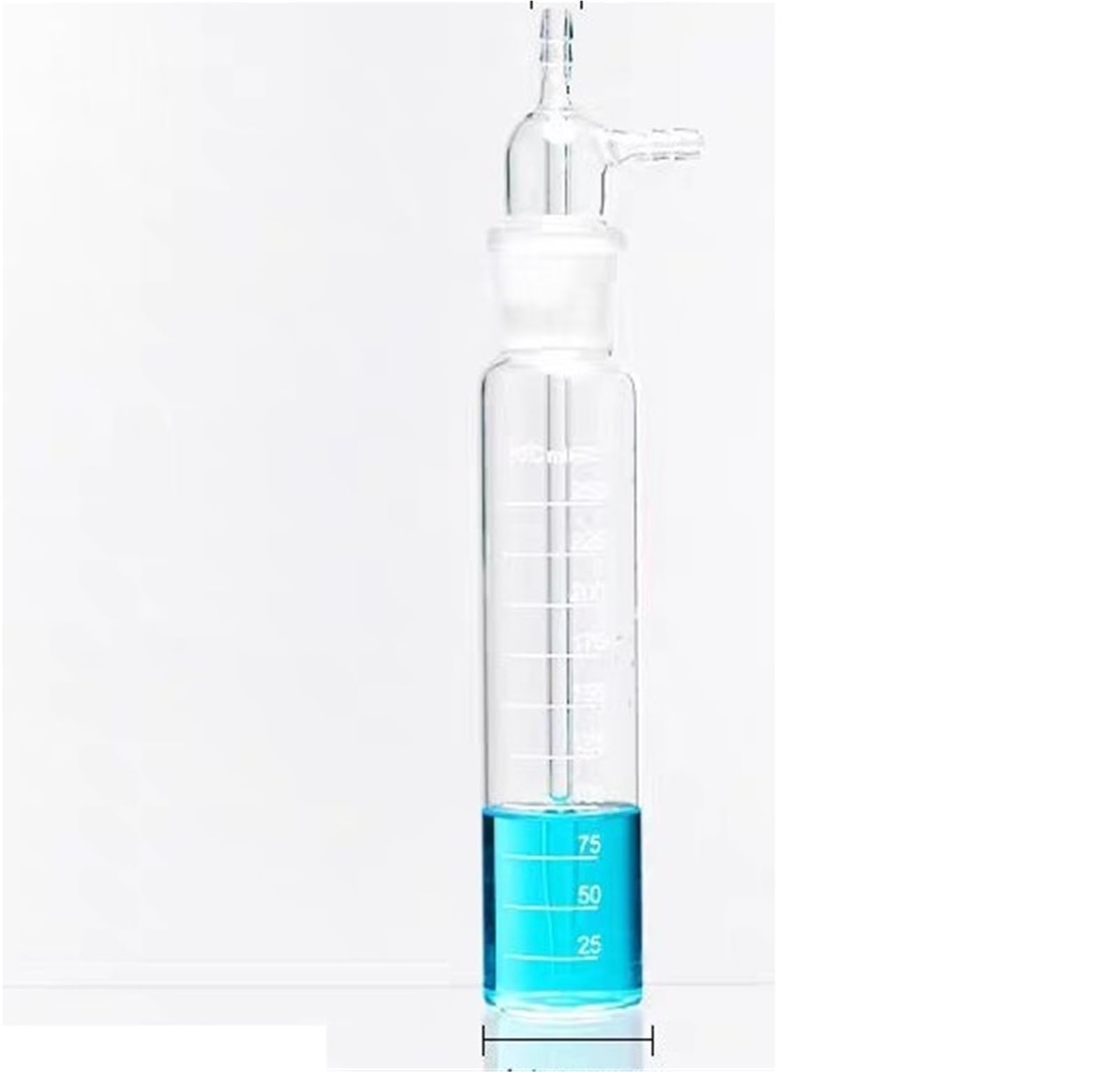 Botella absorbente de impacto de vidrio for laboratorio, tubo de absorción, muestra de gas, 10ml/25ml/50ml/75ml/125ml/250ml/275ml, 1 ud./lote | 250ml Transparent