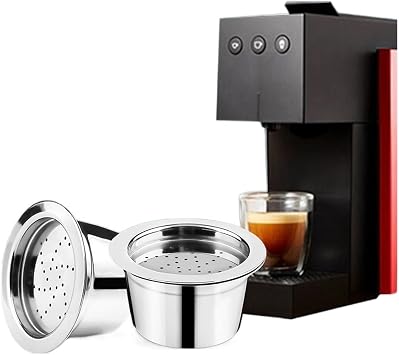 INEOUT New Stainless Steel Refillable Reusable Coffee Capsule Cafeteira Filter Compatible With K Fee &Tchibo Cafissimo Cream Maker Color Orange