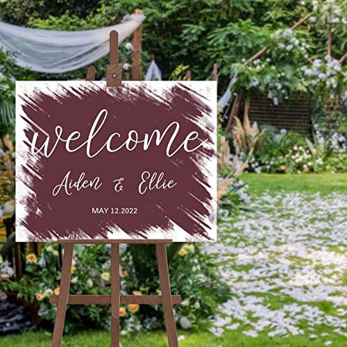 Panneau de bienvenue de mariage simple fiançailles 30,5 x 45,7 cm
