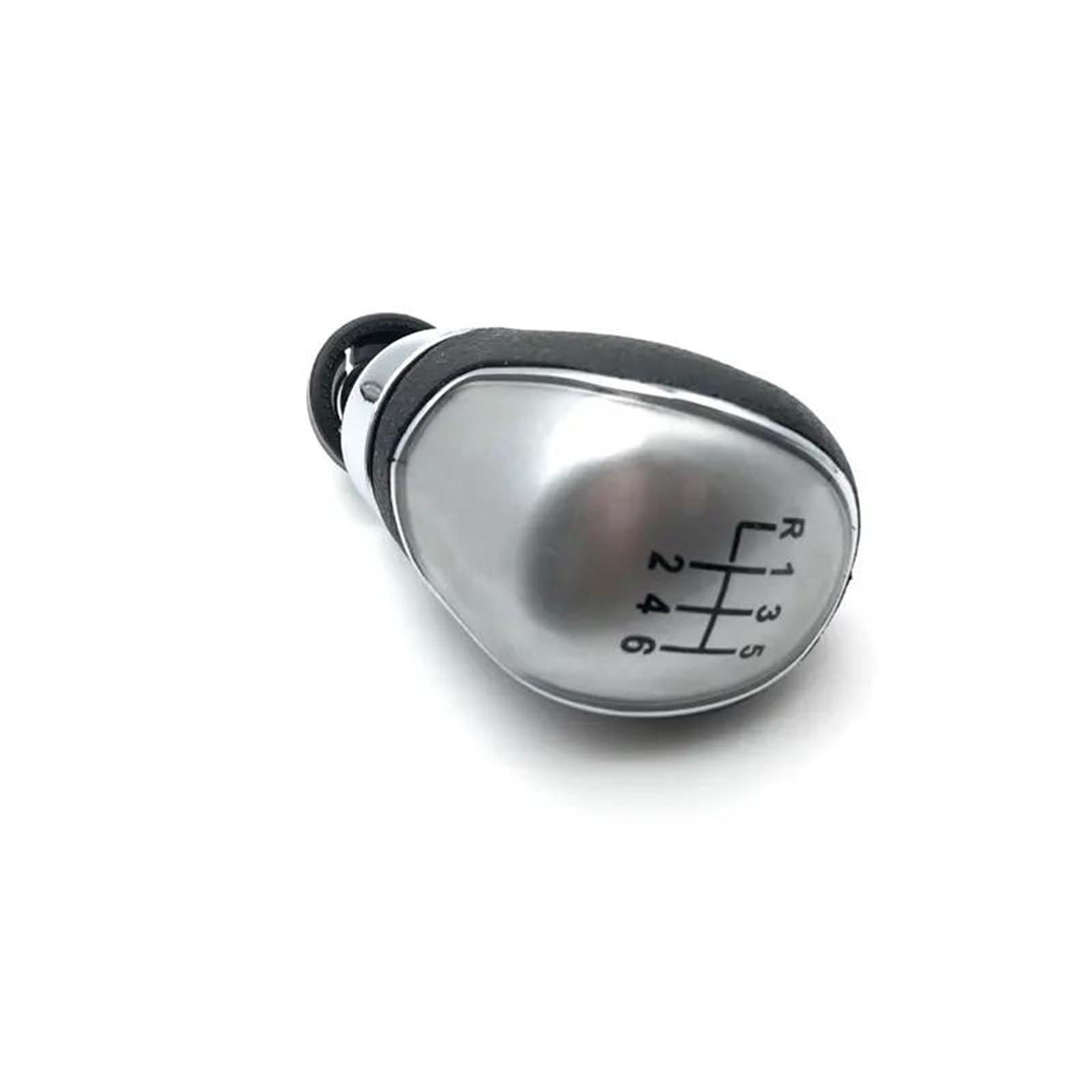 Fhuwaz Silver 6Speed Car Gear Knob For Focus 2 Mk2 Fl Mk3 Mk4 Mk7 Fiesta Car Styling Silver Black Gear Shift Knob 5 6 Speed Manual(Silver 6Speed)