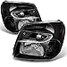 For Chevy Equinox SUV Black Headlights Headlamps Front Lamps Replacement Left + Right Pair set