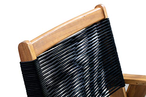 Patio Sense 63369 Kingsmen Armchair Natural Finish Midcentury Modern Wooden Sofa Chair Living Room Bedroom Patio Poolside Study Room Garden Indoor & Outdoors Heavy Duty Wood Construction #TOP2