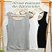 Breathffy 3 Pcs Women Thermal Tank Top - Loose Fit Plus Size Thick Warm Sleeveless Warm Fleece Lined Camis Underwear Top Base Layer (Black,White,Gray,Medium)