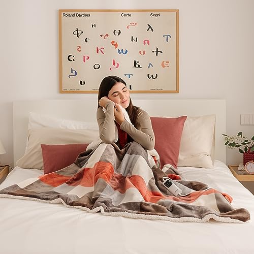 Imetec Caldoplaid Tartan Festival, Plaid Riscaldabile, Morbida Coperta Elettrica 160X120 Cm, Basso Consumo, Tecnologia Adapto, Dispositivo Di Sicurezza, Rapido Riscaldamento, 6 Temperature, Lavabile - 7