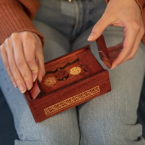 Bits And Pieces - Japanese Secret Puzzle Box - Camouflage Your Cash Money Holder - Brain Teaser - Wooden Secret Compartment Brain Game #TOP7