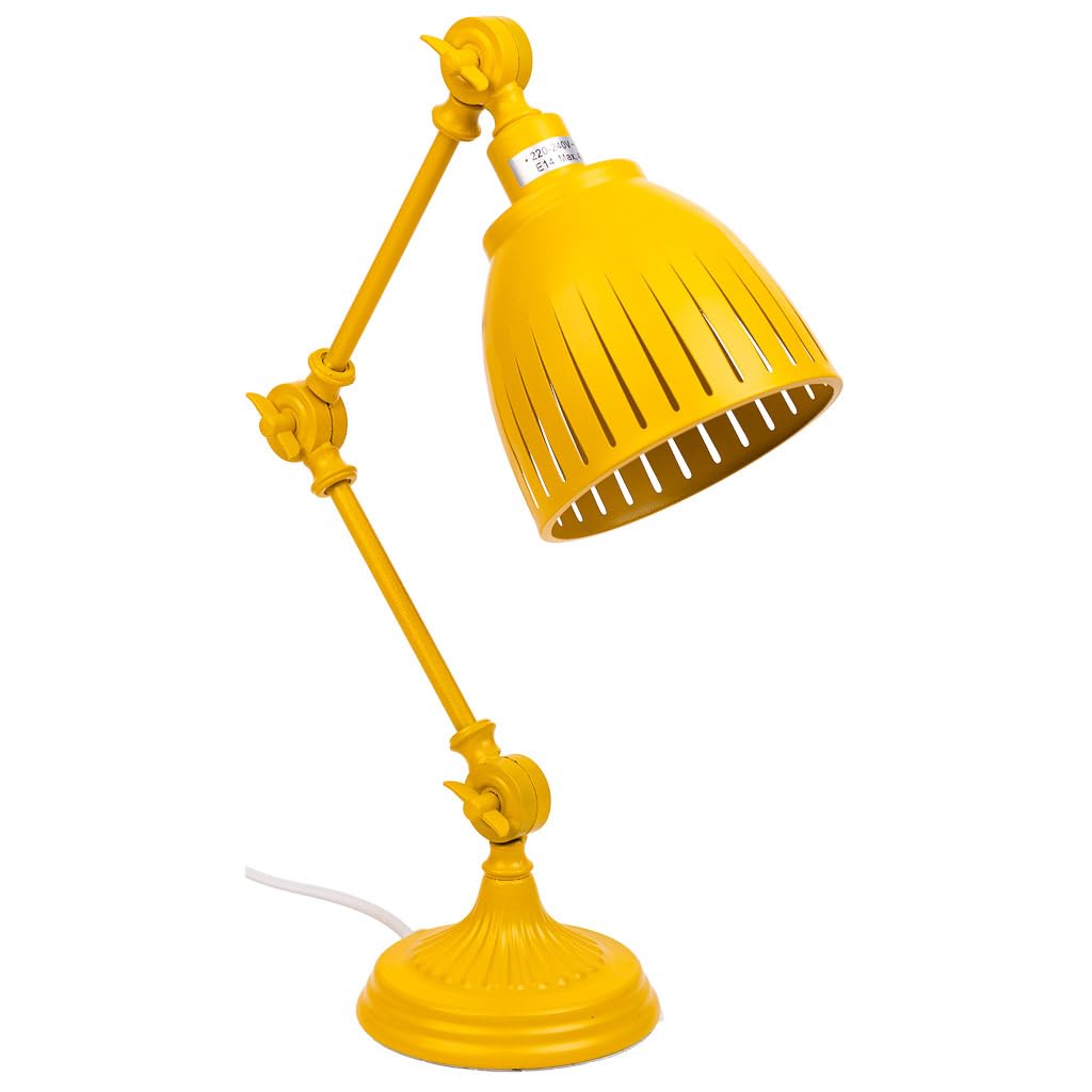 WANDERLUST DECO Lámpara flexo de mesa de metal amarillo