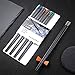 Produktbild Japanische EssstäBchen 5 Paar Chopsticks Wiederverwendbare EssstäBchen Waschbar FüR GeschirrspüLer Geschirr Set Mit LuxuriöSe Schwarz Handgemachte G4