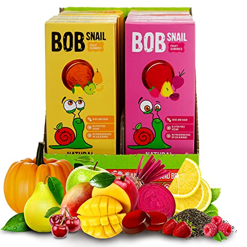 Healthy Gummy Fruit Snacks For Kids And Adults - 66 Individually Wrapped Vegan Jelly Candy Variety Pack - Gluten Free And Added Sugar Free Gummies Apple Raspberry Cherry Mango #TOP22