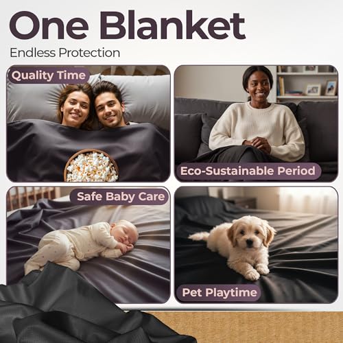 Funda de sofá protector de colchón de bambú tamaño doble lavable 3