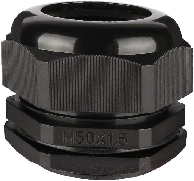 10 Pcs M50 Waterproof IP68 Nylon Cable Gland Joint Adjustable Locknut for 32mm-38mm Dia Cable Wire(10 Stücke M50 Wasserdichte IP68 Nylon Kabelverschraubung Gemeinsame Einstellbare Sicherun