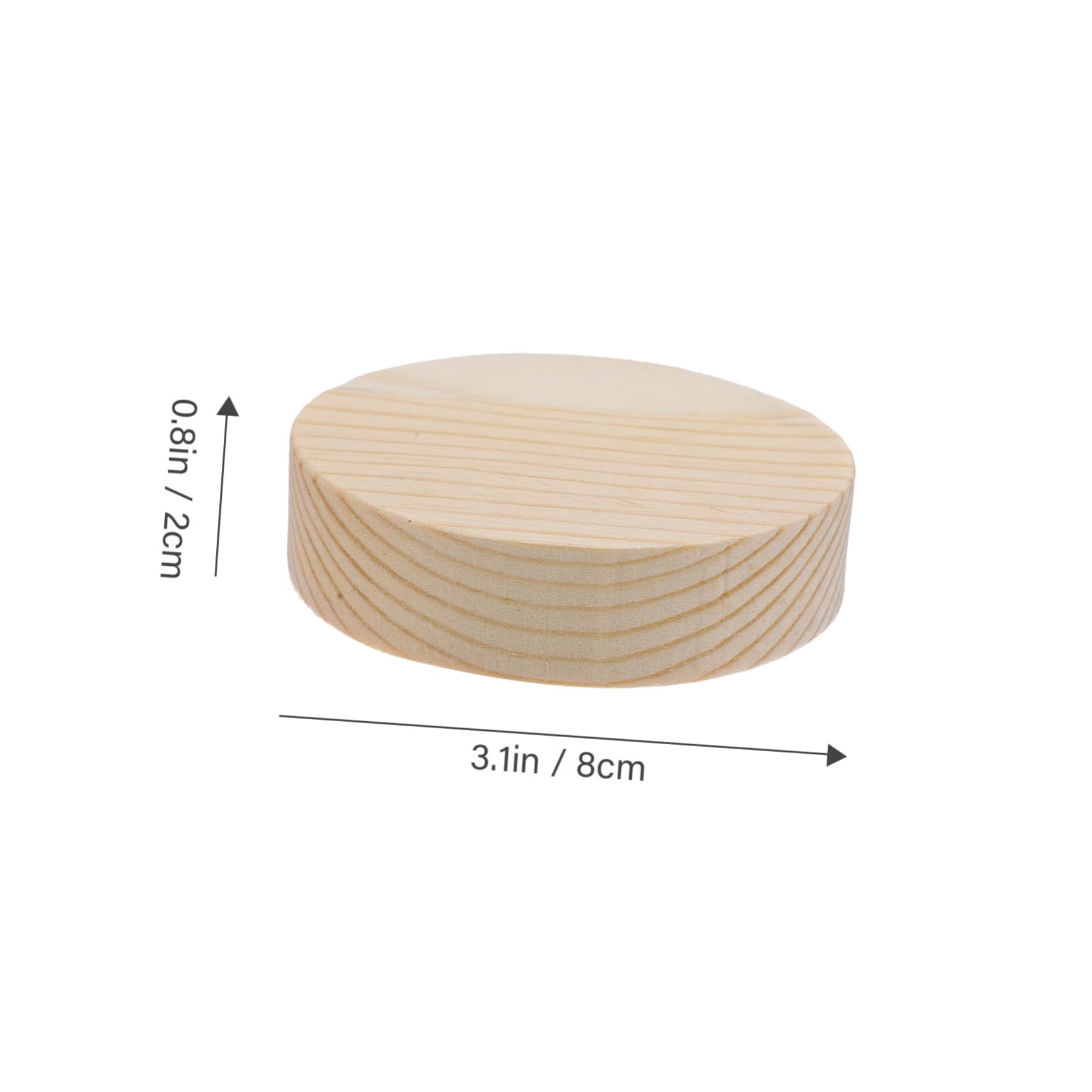 10 Stück Leere Runde Holzklötze zum Bemalen, Holzscheiben Ornamente | Glatte Oberfläche, Holz, Beige, 10stücke, für Holiday Decorations und Hand Painting, Kleine Holzscheiben Rund