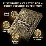 theory11 Karty do gry Harry Potter Wersja Żółta - Wysokiej jakości, 52 karty, Poker, Skat, Wyprodukowane w USA, Żółte, Unisex, 3+ lata, 36 miesięcy