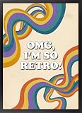 💎 DECORAZIONE RETRÒ — Dona un tocco vivace e pieno di personalità alle tue pareti con questo design ispirato agli anni ’70. I quadri con frasi divertenti creano un’atmosfera allegra e informale. Questo poster psichedelico unisce colori arcobaleno e stile vintage, diventando il protagonista di camere giovani o salotti moderni dal look originale ed eclettico.
