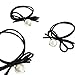 Produktbild Westeng 3 Stück Haarband Einfach Schwarz Bowknot Perle Elastische Haarschmuck für Frauen Mädchen Kinder