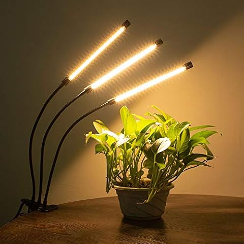 Shenghuo 2/3/4 Head LED Growing Lamp, Indoor Plant Vegetable Flower Timing Grow Light NO Adapter (3 head) Cover