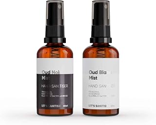 Oud Scented Moisturising Sanitiser Mist Spray Set - 2 x 50ml Sprays